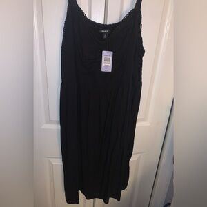 TORRID Black Lace Trim Challis Tank Dress NWT Size 4